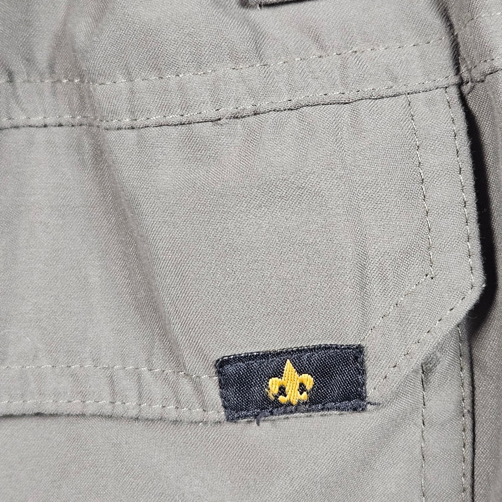 Boy Scouts of America Cargo Shorts Mens Small Olive Green Belted Utility Uniform - Picture 5 of 9
